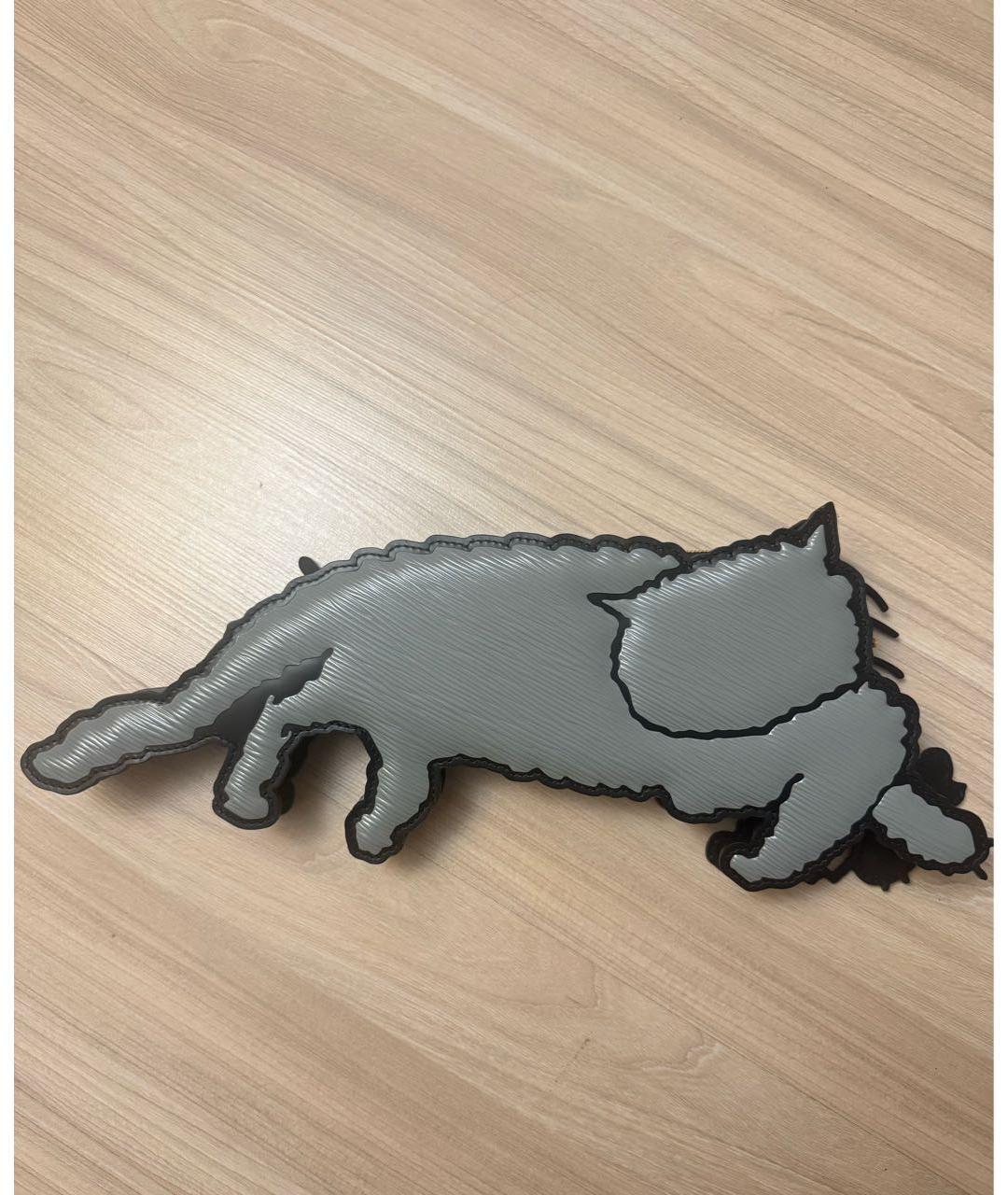 LOUIS VUITTON Серая кожаная сумка через плечо, фото 2