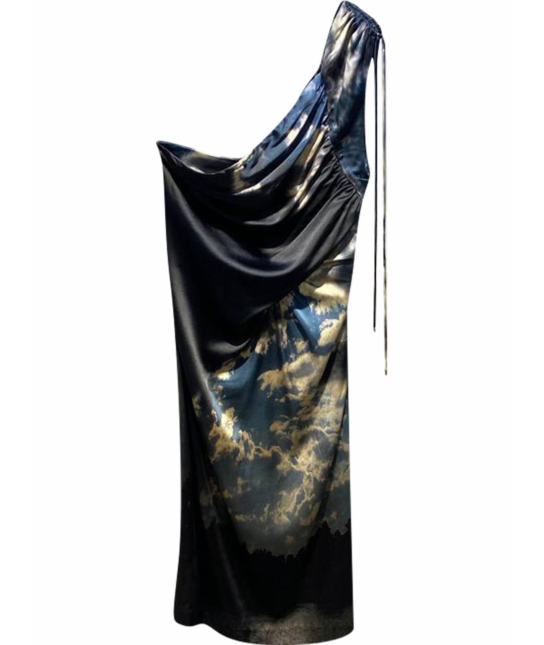 ROBERTO CAVALLI Мульти шелковое коктейльное платье, фото 1