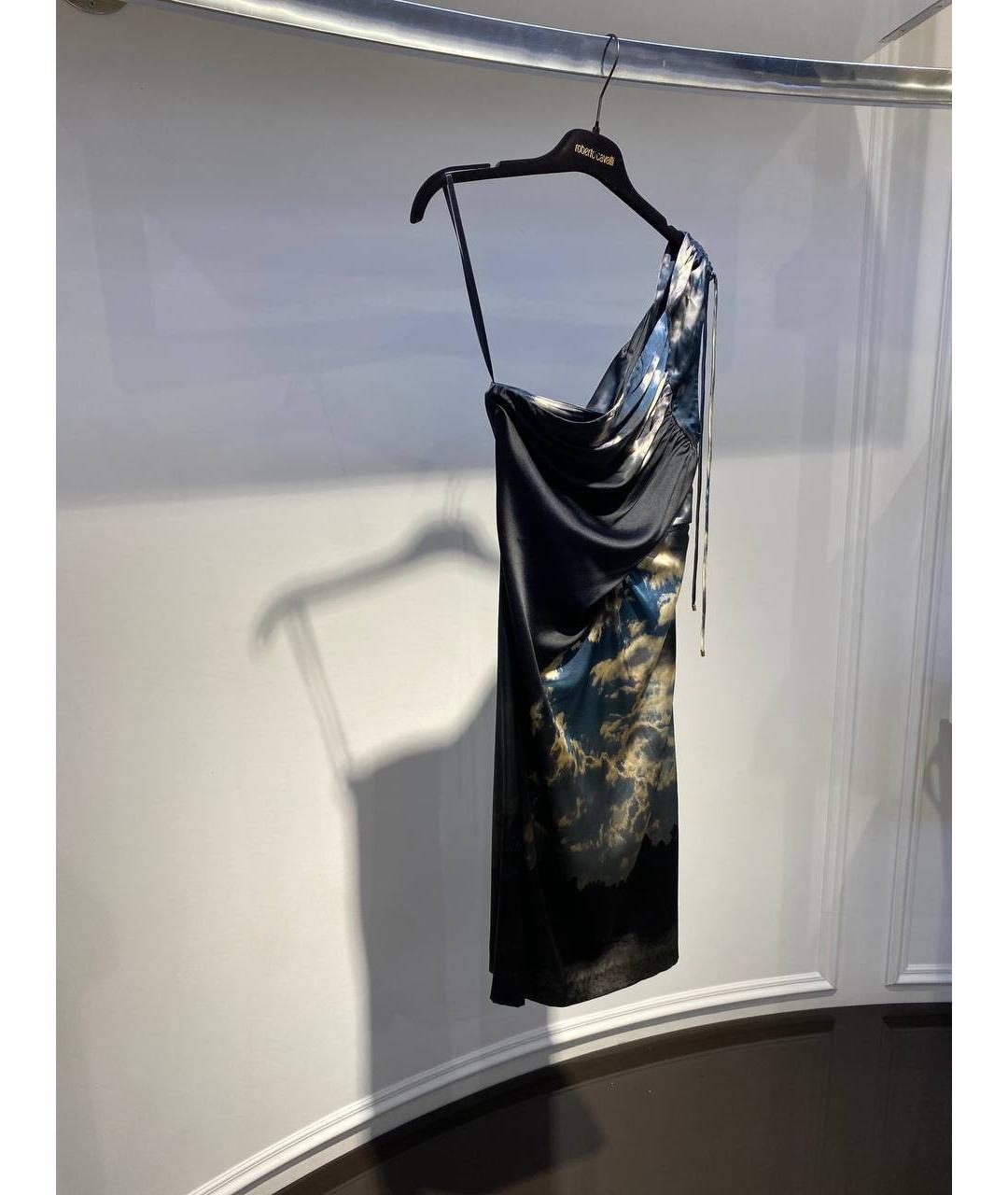 ROBERTO CAVALLI Мульти шелковое коктейльное платье, фото 2