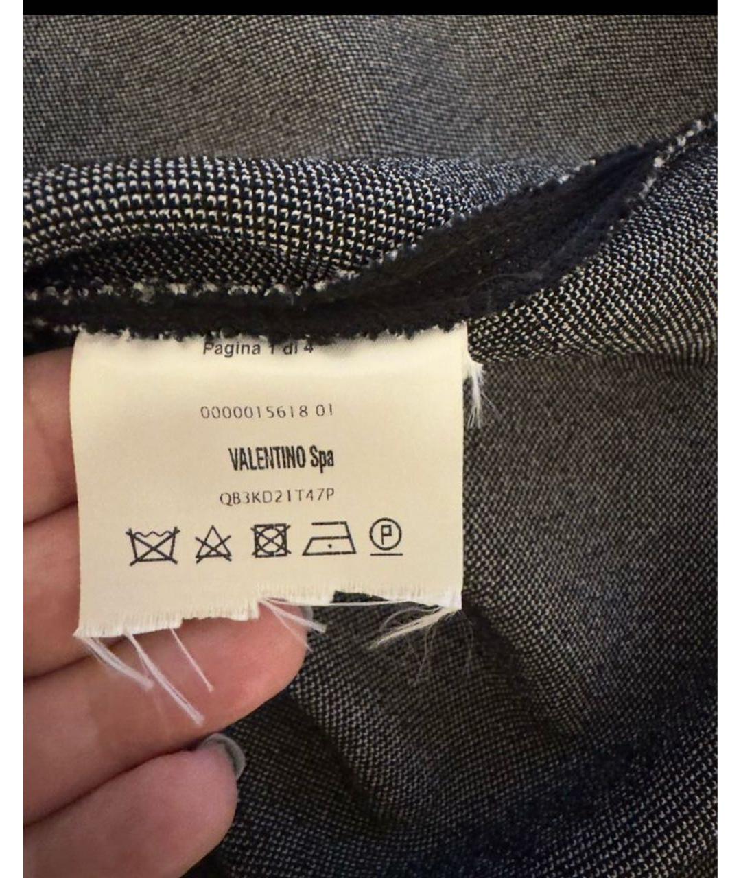 VALENTINO Черное хлопковое повседневное платье, фото 7