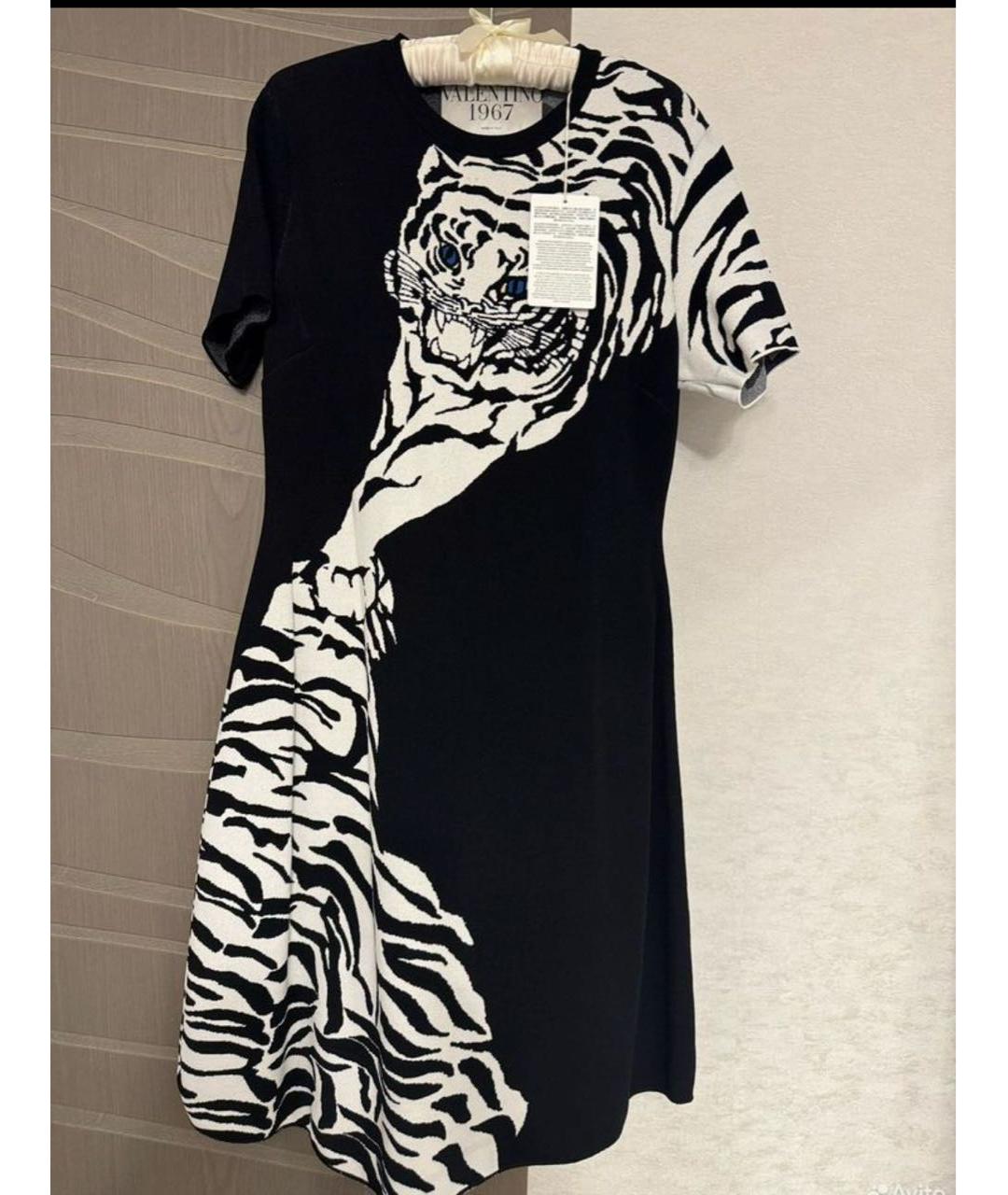 VALENTINO Черное хлопковое повседневное платье, фото 8