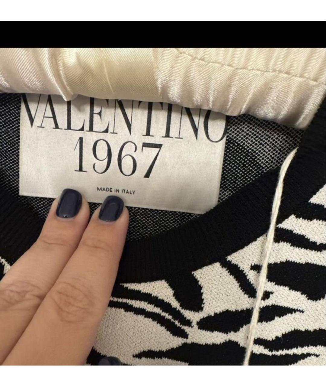 VALENTINO Черное хлопковое повседневное платье, фото 3