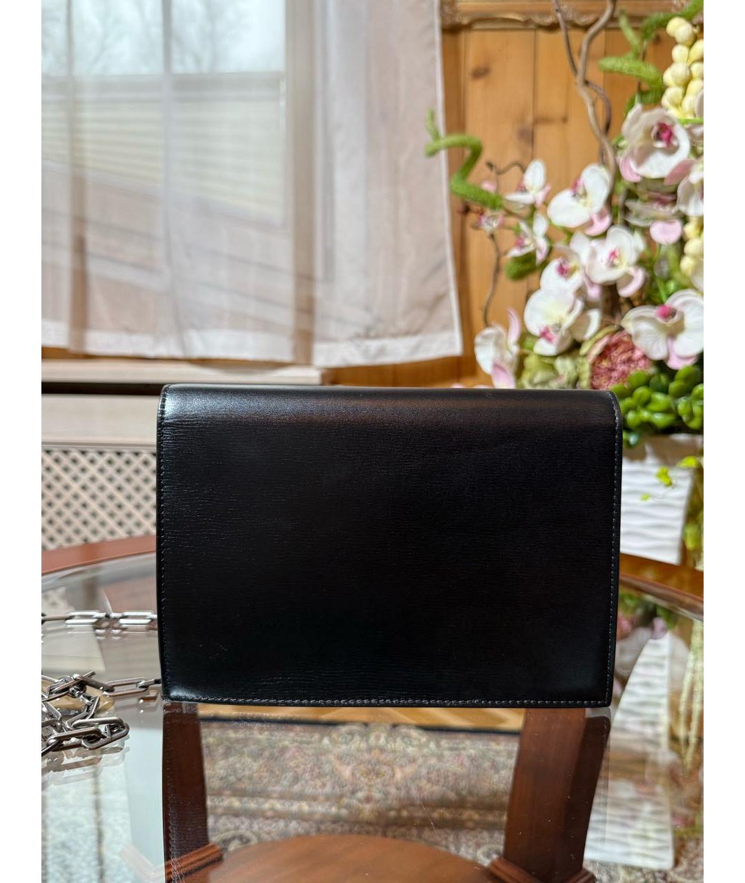 VALENTINO Черная кожаная сумка через плечо, фото 4