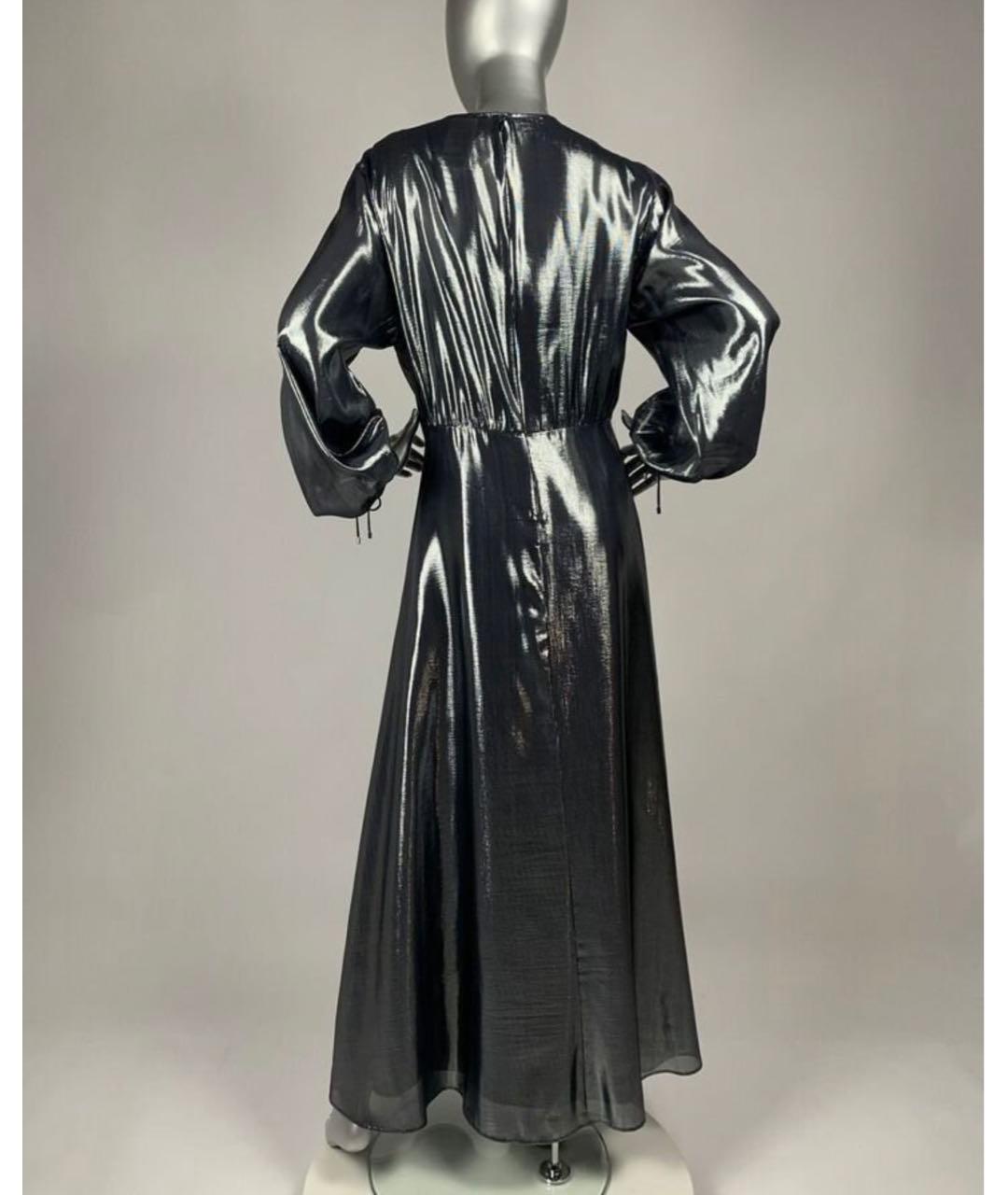 MAX&CO Серебряное полиэстеровое вечернее платье, фото 2