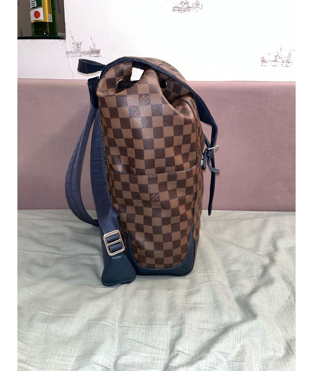 LOUIS VUITTON Коричневый кожаный рюкзак, фото 2