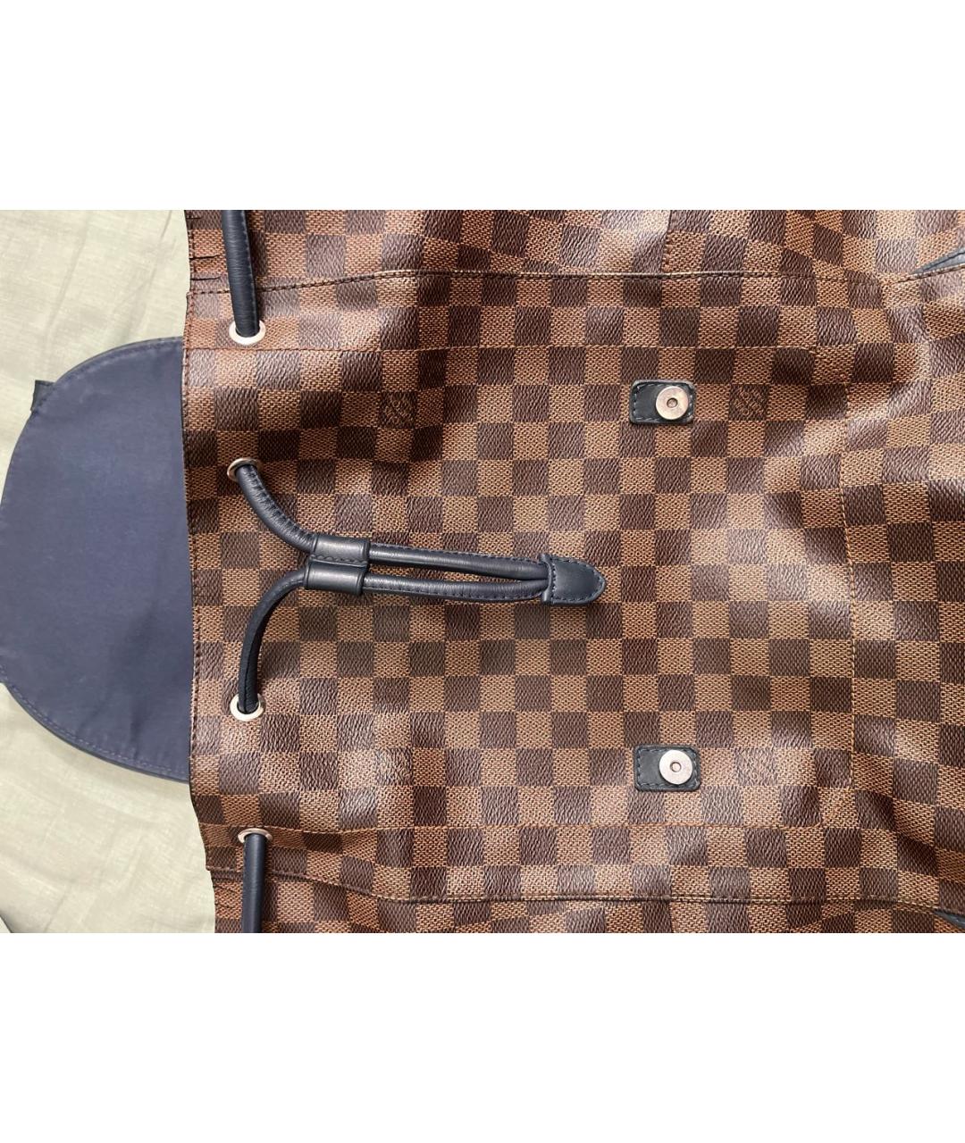 LOUIS VUITTON Коричневый кожаный рюкзак, фото 7