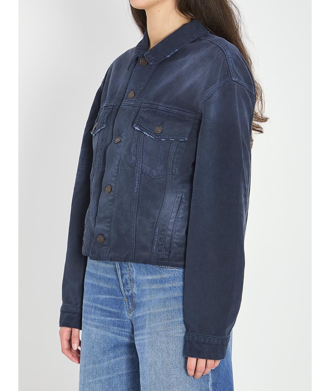 BALENCIAGA Синяя хлопковая куртка, фото 2