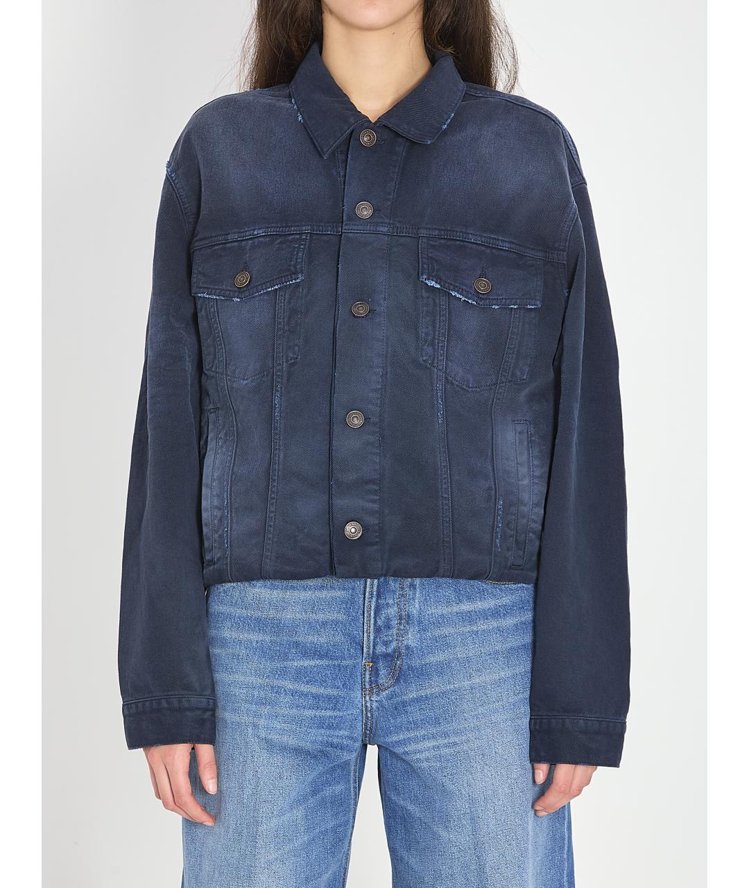 BALENCIAGA Синяя хлопковая куртка, фото 4