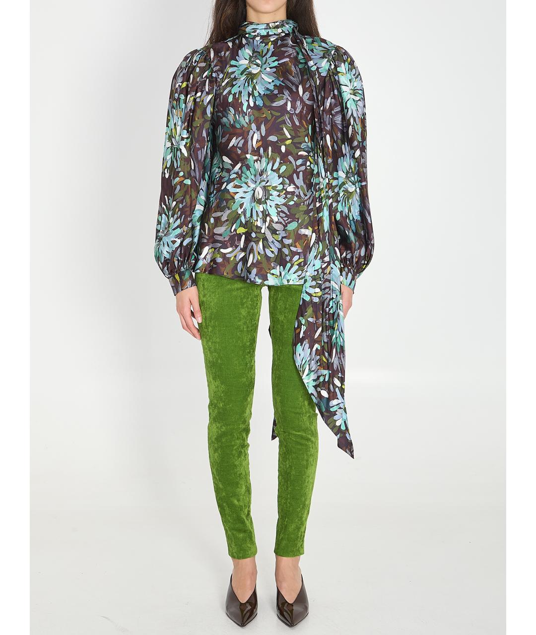 GUCCI Мульти шелковая рубашка, фото 6