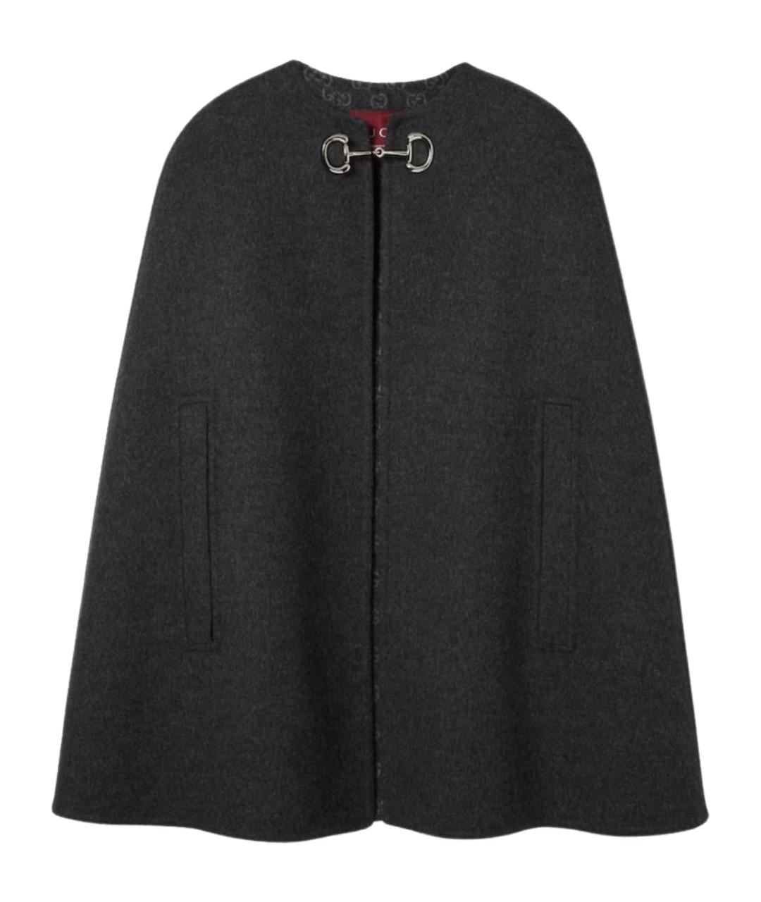 GUCCI Серое шерстяное пальто, фото 1