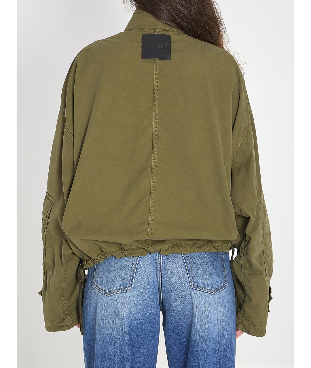 THE ATTICO Зеленая хлопковая куртка, фото 5