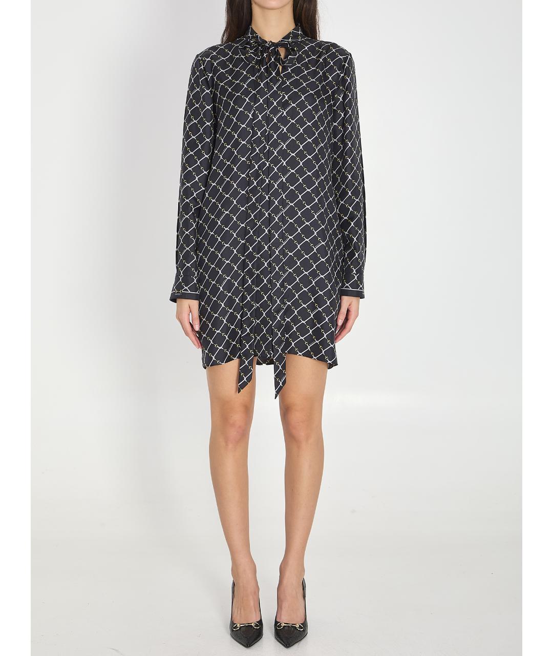 GUCCI Черное шелковое платье, фото 5