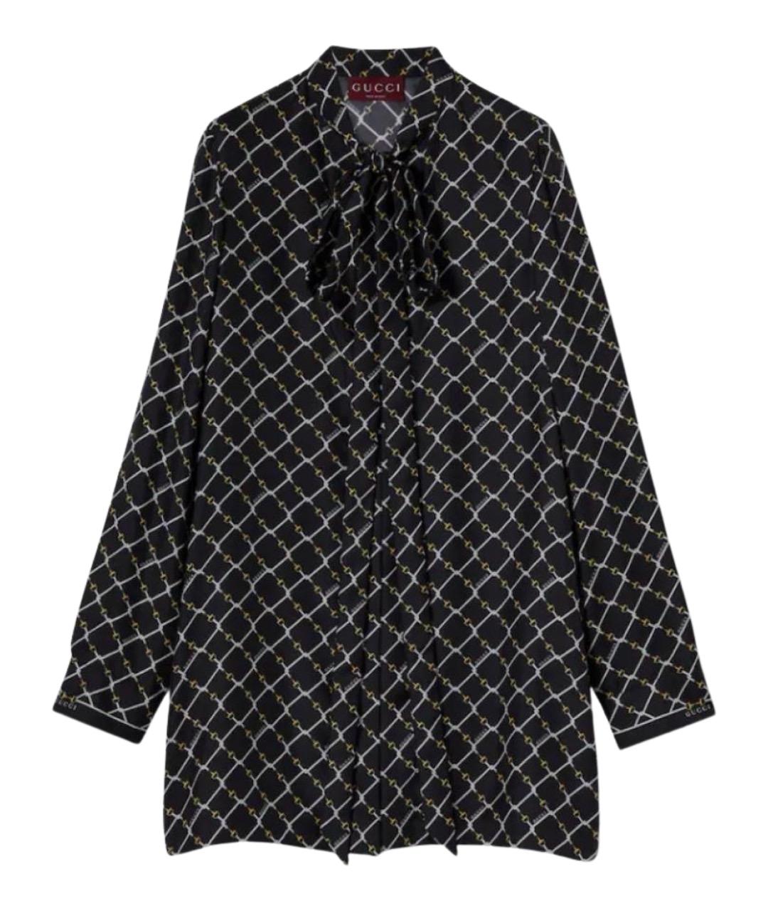 GUCCI Черное шелковое платье, фото 1