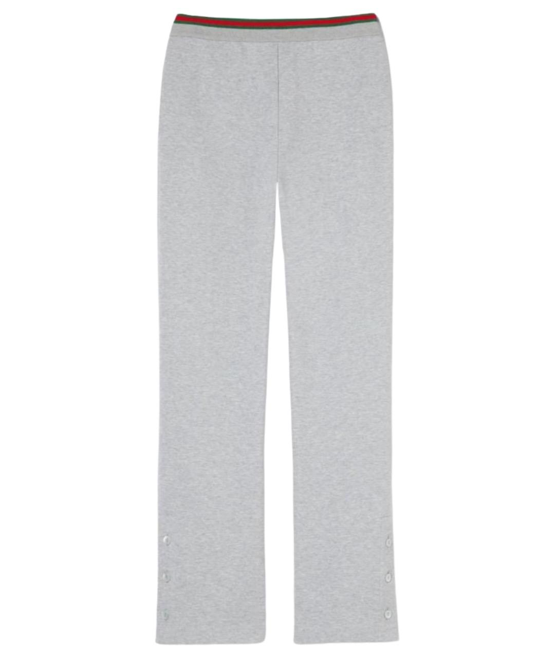 GUCCI Серые хлопковые спортивные брюки и шорты, фото 1