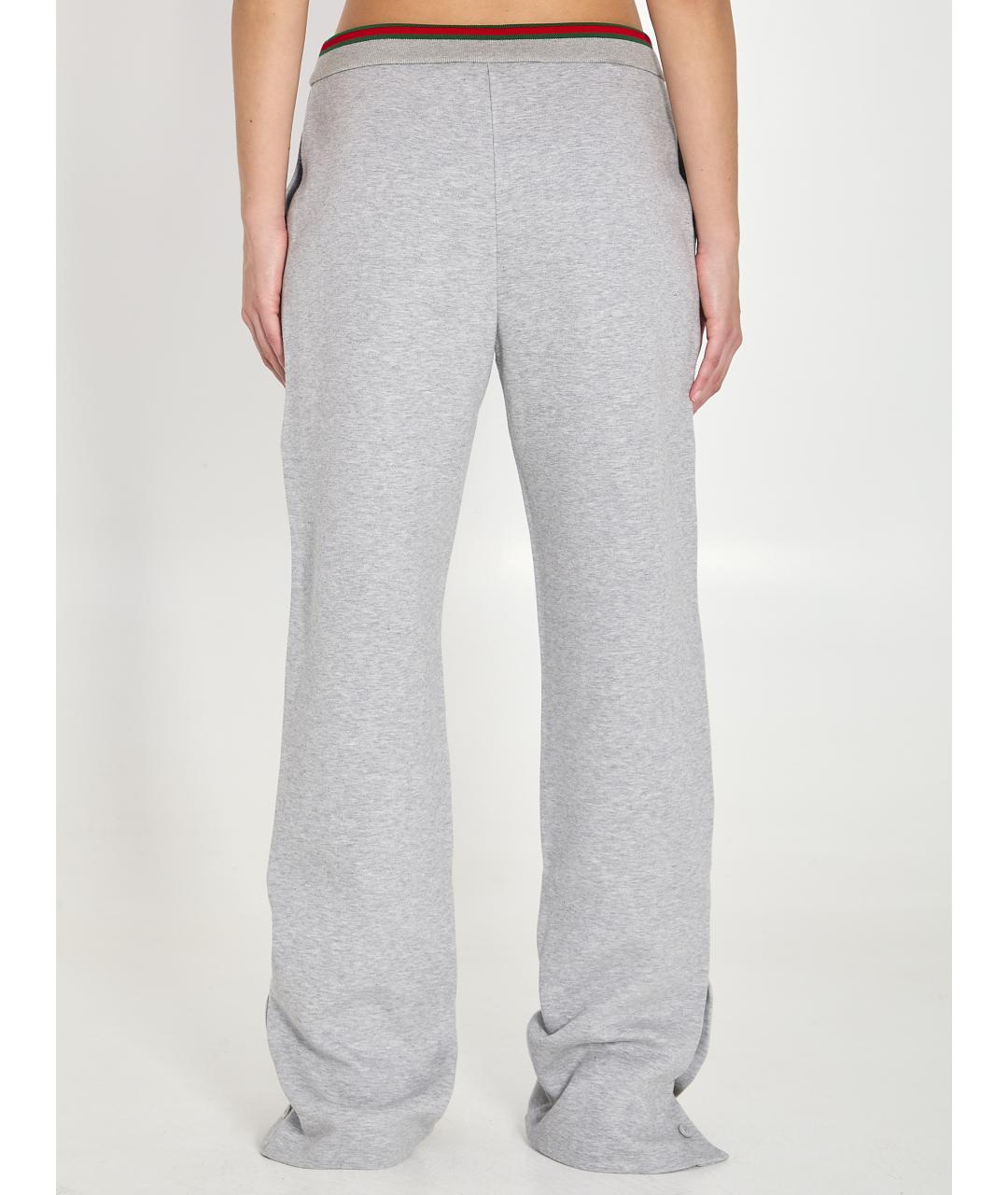 GUCCI Серые хлопковые спортивные брюки и шорты, фото 4