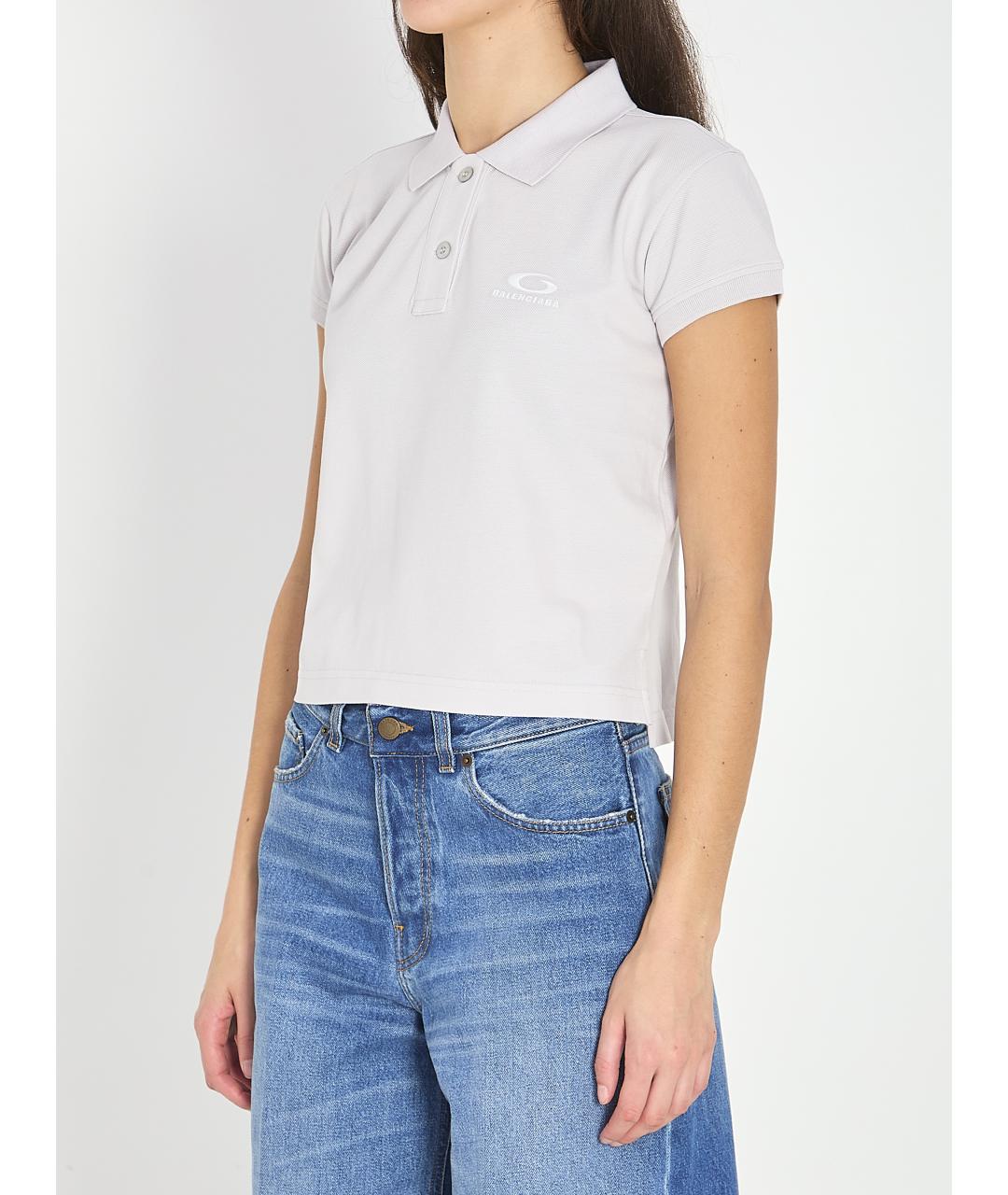 BALENCIAGA Белая хлопковая футболка, фото 2