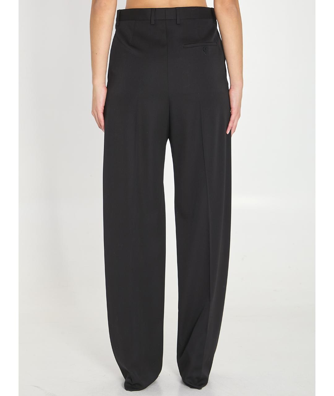 BALENCIAGA Черные шерстяные прямые брюки, фото 5