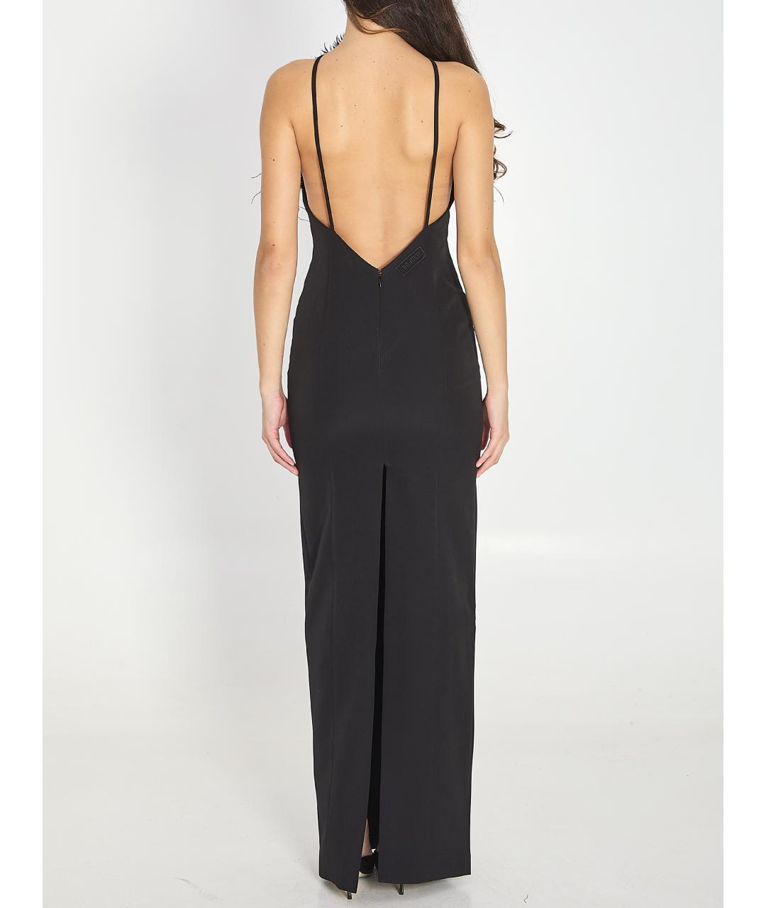 THE ATTICO Черное полиэстеровое вечернее платье, фото 4