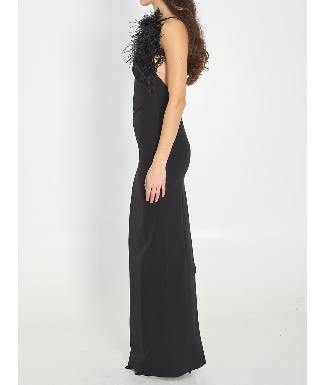 THE ATTICO Черное полиэстеровое вечернее платье, фото 3