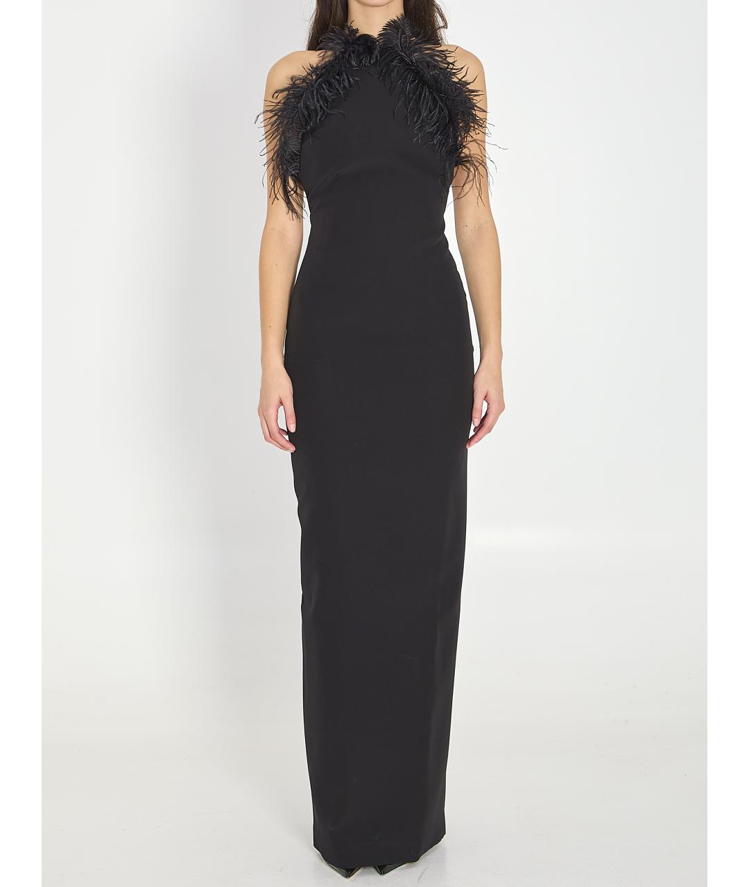 THE ATTICO Черное полиэстеровое вечернее платье, фото 5