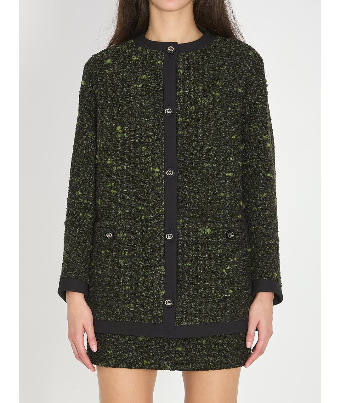 GUCCI Черный шерстяной кардиган, фото 6