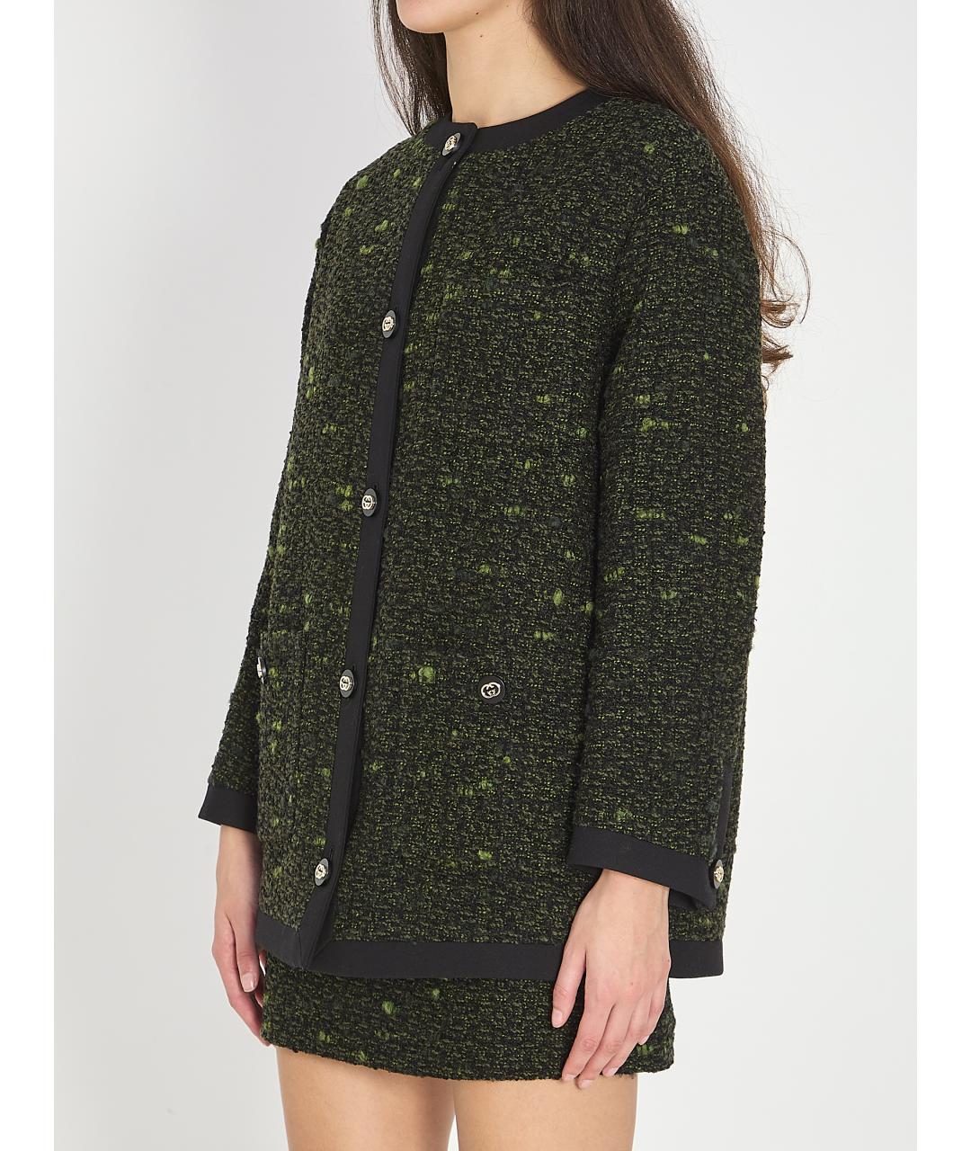 GUCCI Черный шерстяной кардиган, фото 2