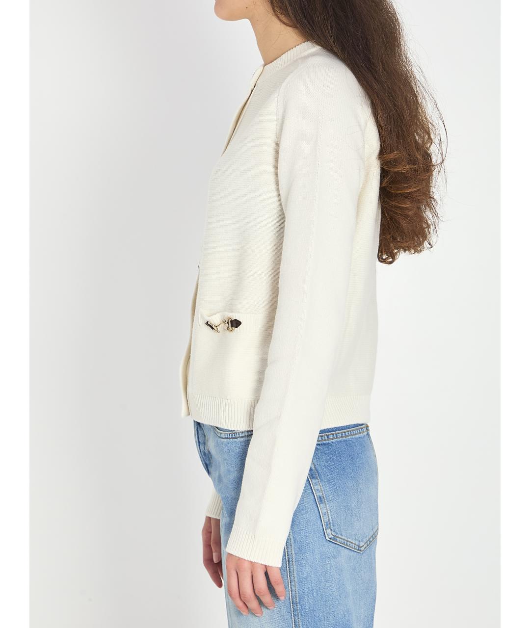 GUCCI Белый шерстяной кардиган, фото 4