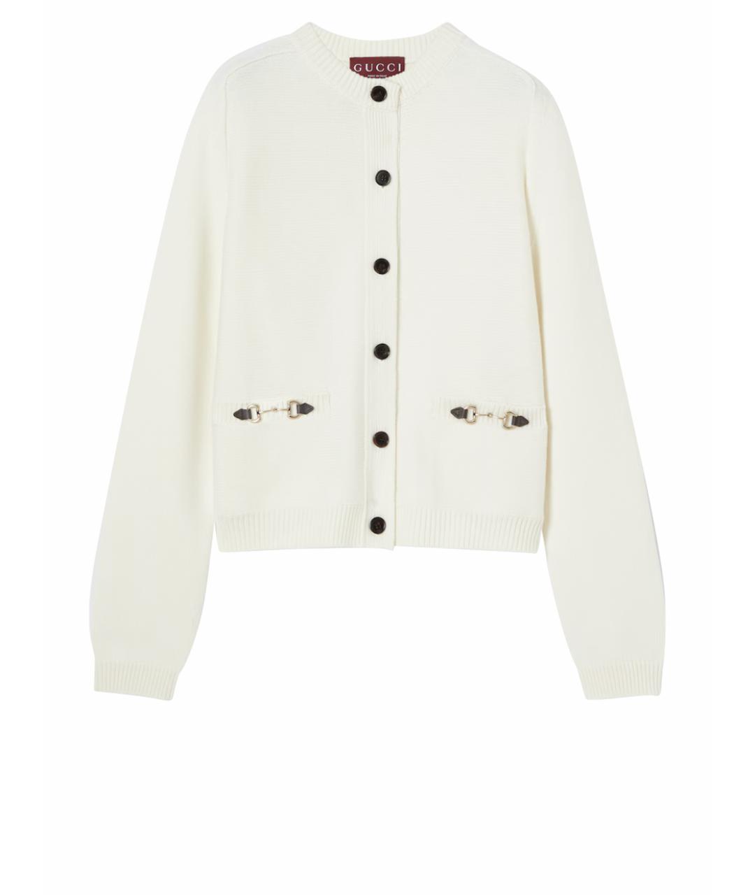 GUCCI Белый шерстяной кардиган, фото 1