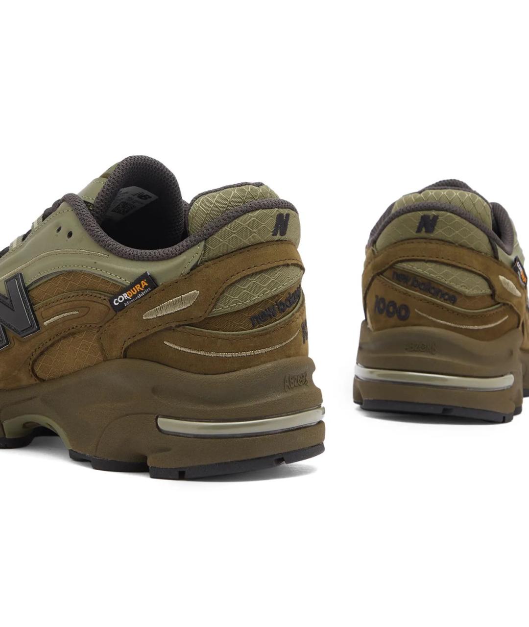 NEW BALANCE Хаки текстильные низкие кроссовки / кеды, фото 4