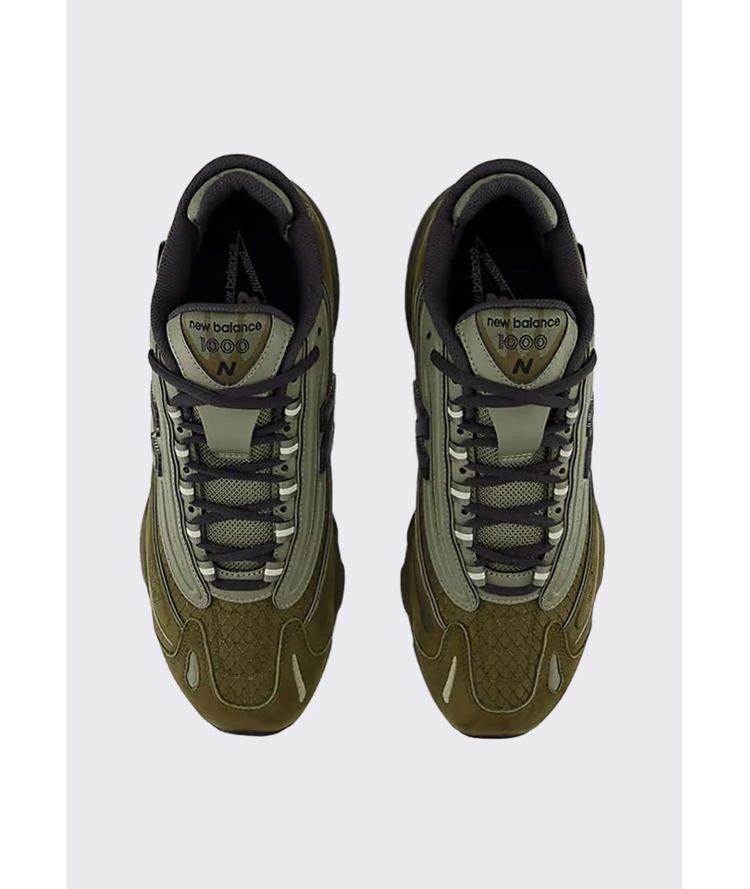 NEW BALANCE Хаки текстильные низкие кроссовки / кеды, фото 3