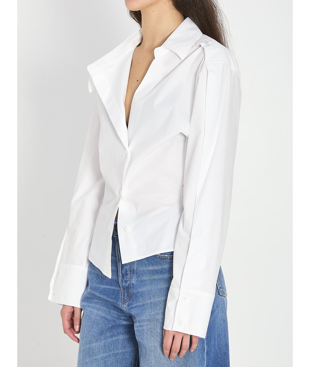 THE ATTICO Белая хлопковая рубашка, фото 2