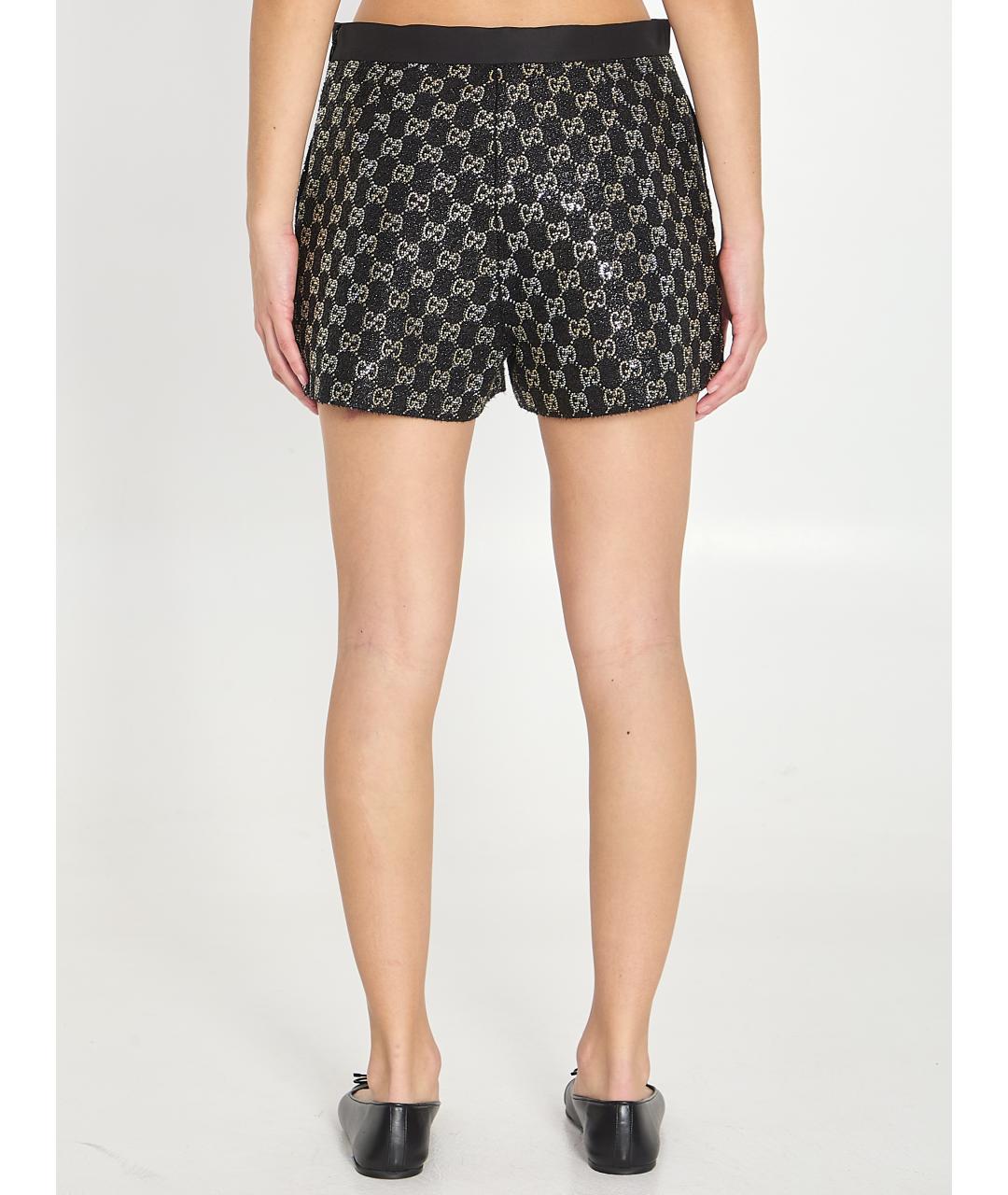 GUCCI Черные шерстяные шорты, фото 5