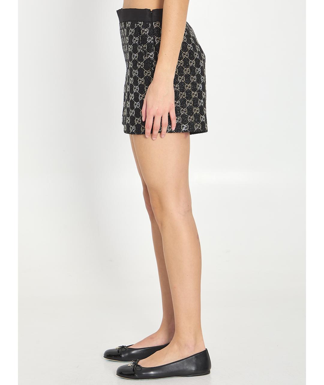 GUCCI Черные шерстяные шорты, фото 4