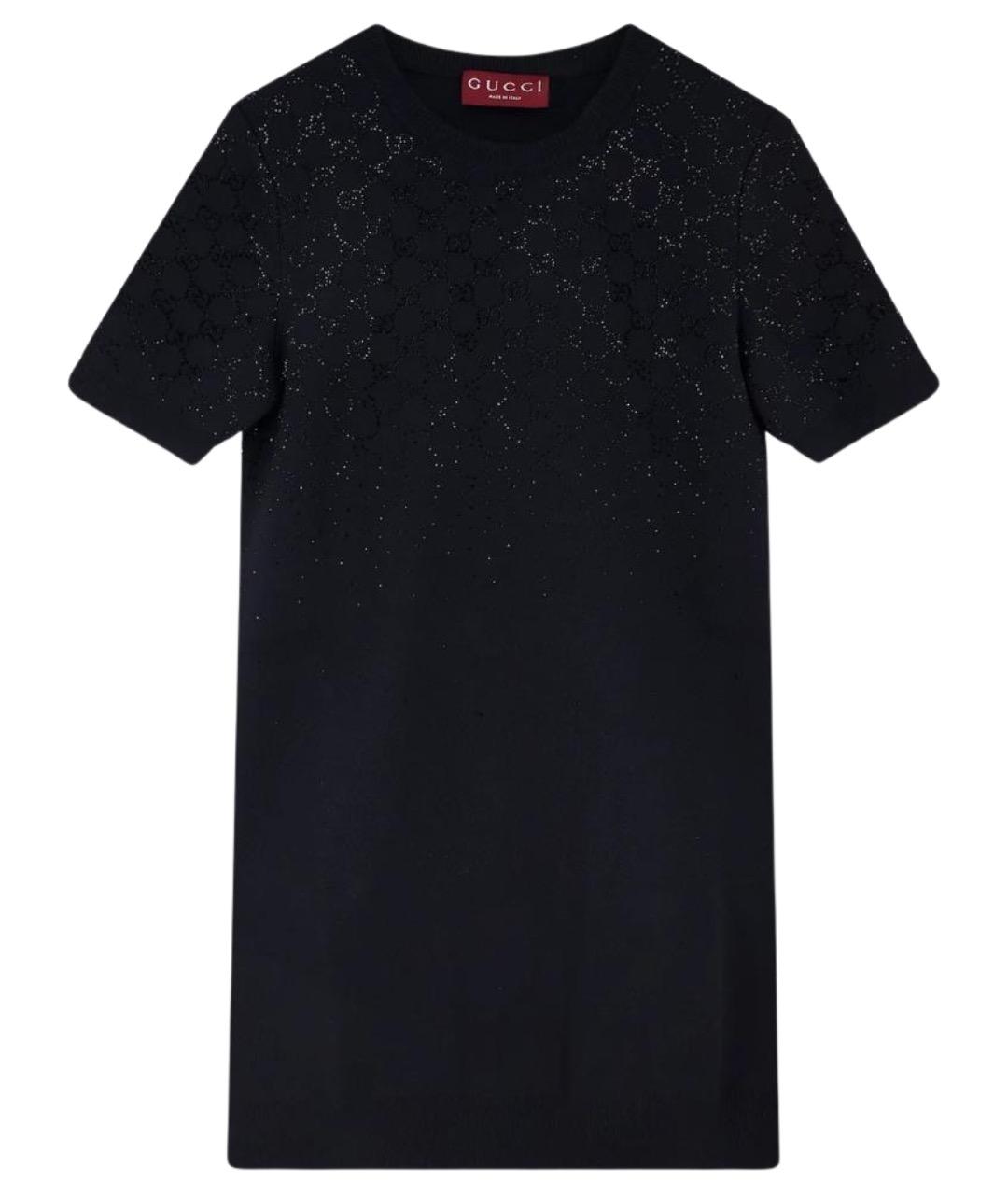 GUCCI Черное шерстяное платье, фото 1