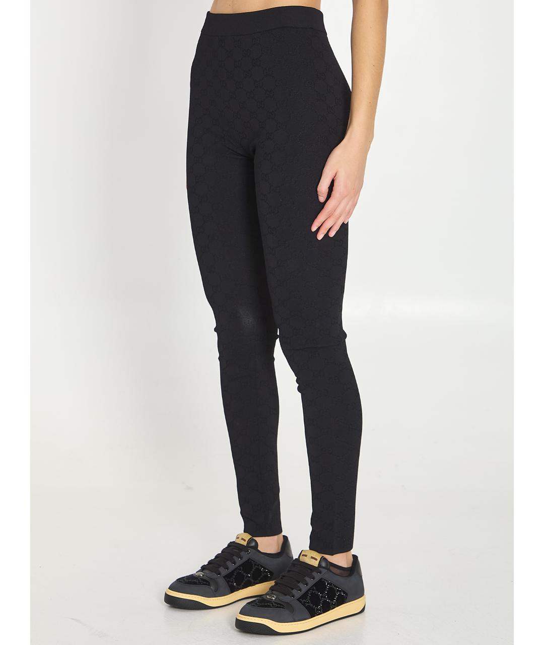 GUCCI Черные вискозные леггинсы и велосипедки, фото 2