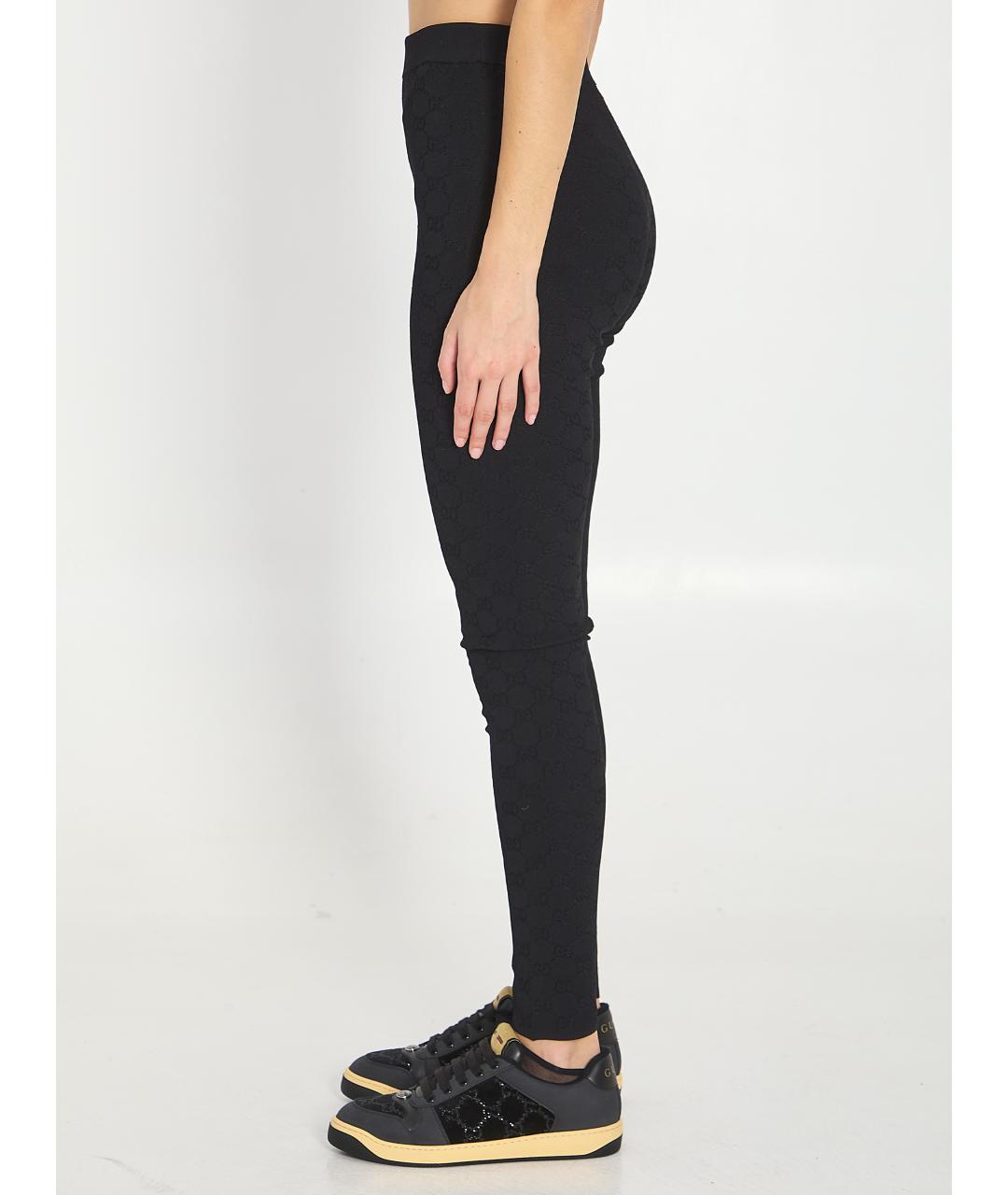GUCCI Черные вискозные леггинсы и велосипедки, фото 3
