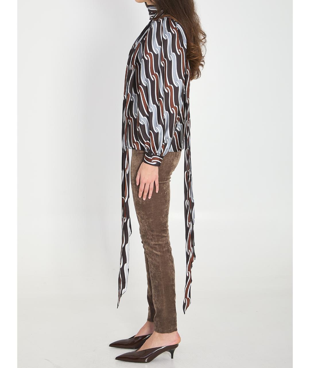 GUCCI Мульти шелковая блузы, фото 3