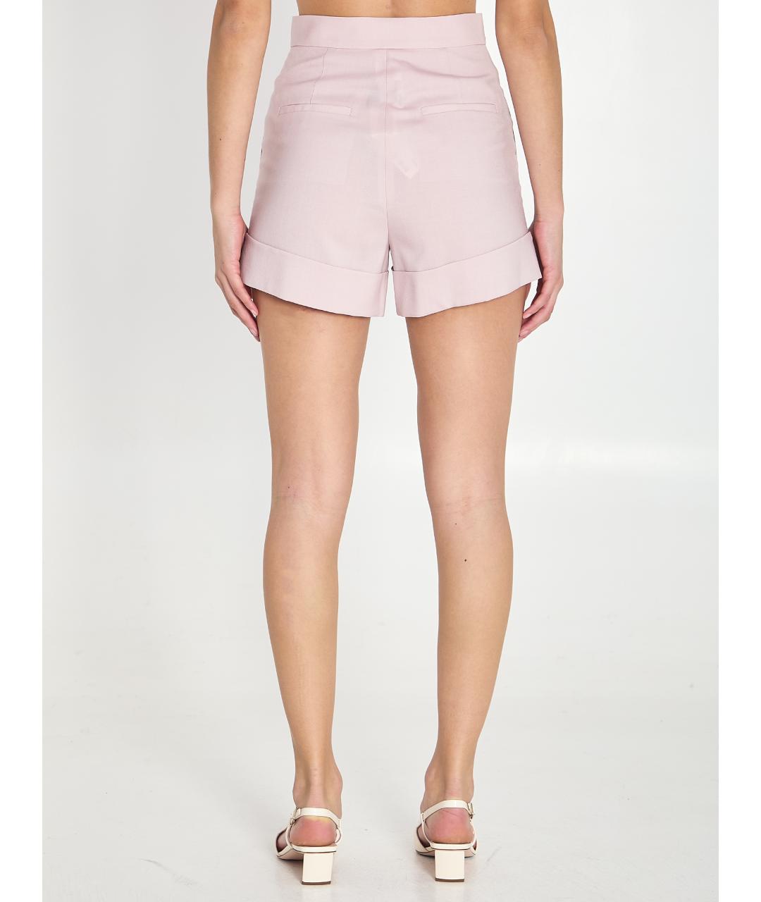MAX MARA Розовые шерстяные шорты, фото 4