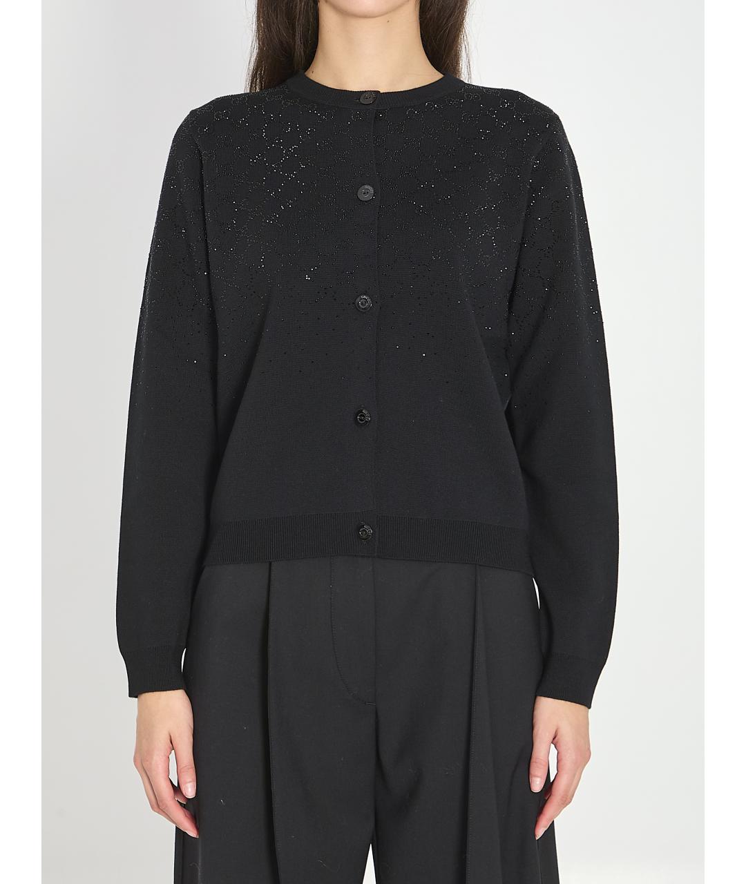 GUCCI Черный шерстяной джемпер / свитер, фото 2