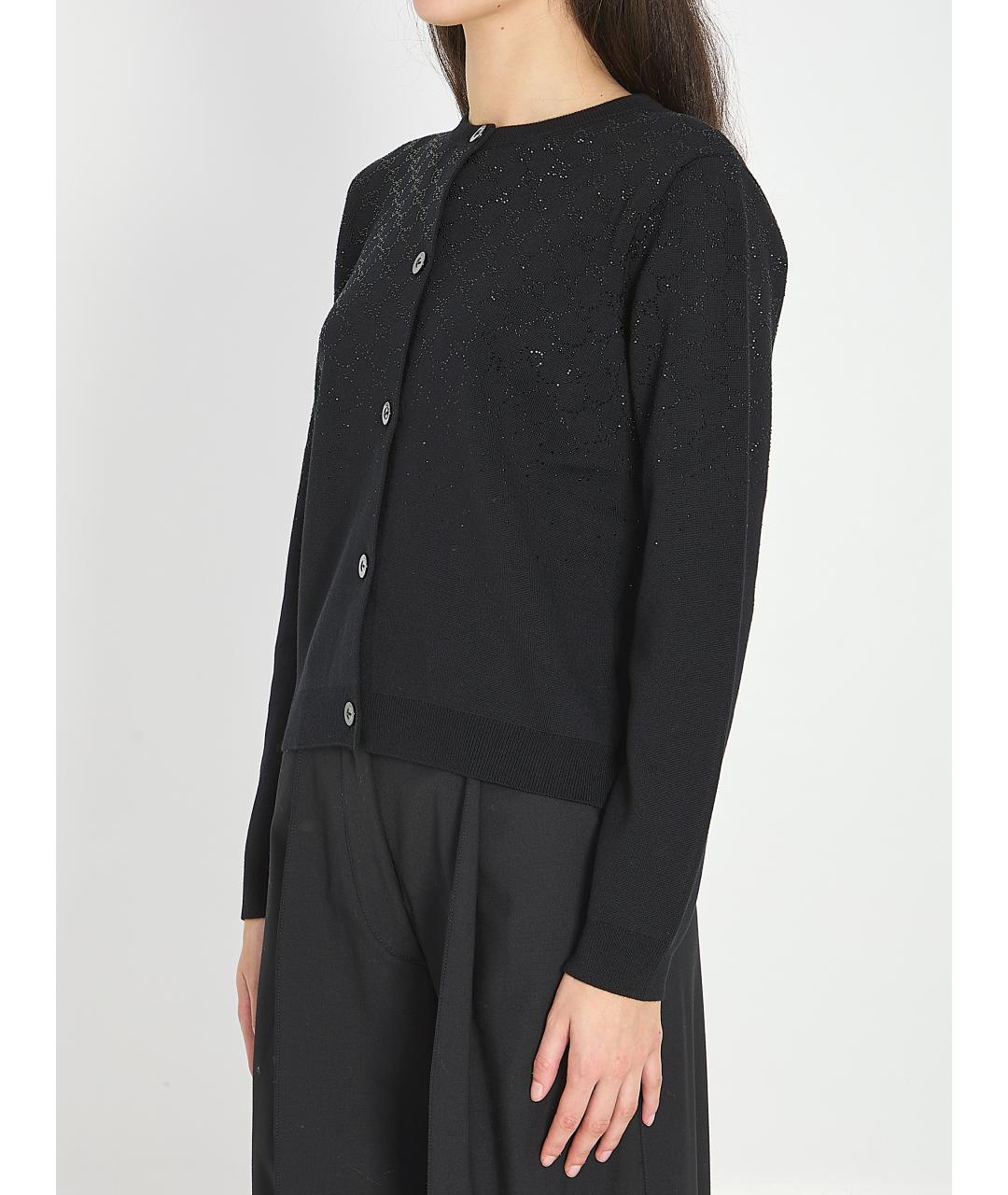 GUCCI Черный шерстяной джемпер / свитер, фото 3