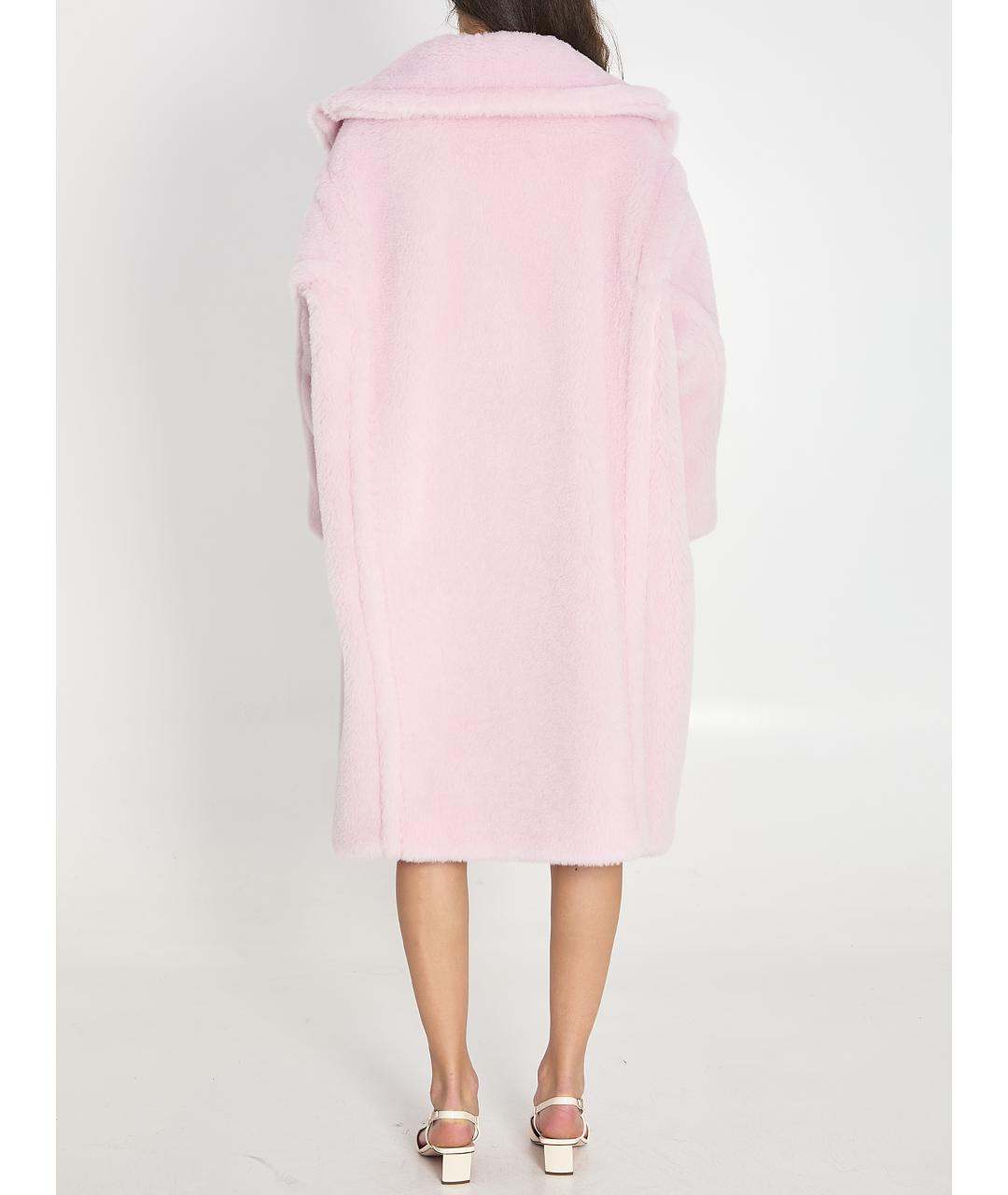 MAX MARA Розовое шерстяное пальто, фото 4