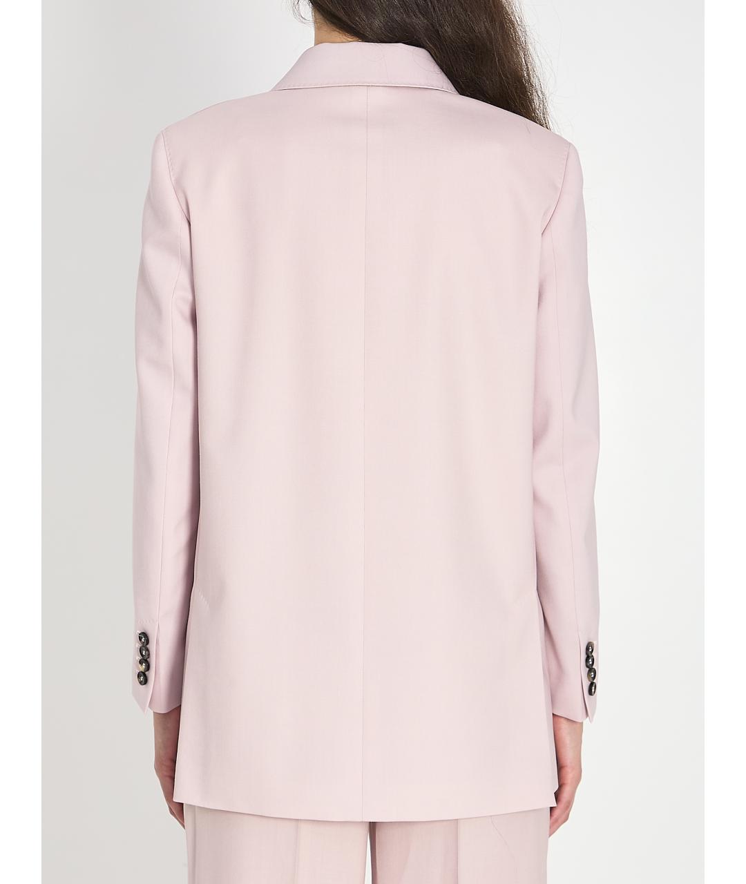 MAX MARA Розовый шерстяной жакет/пиджак, фото 4