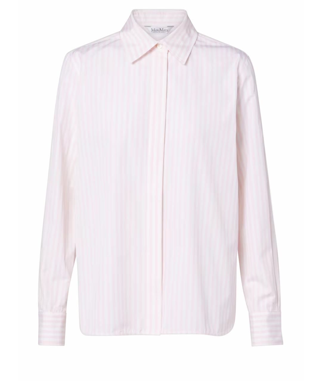 MAX MARA Розовая хлопковая рубашка, фото 1
