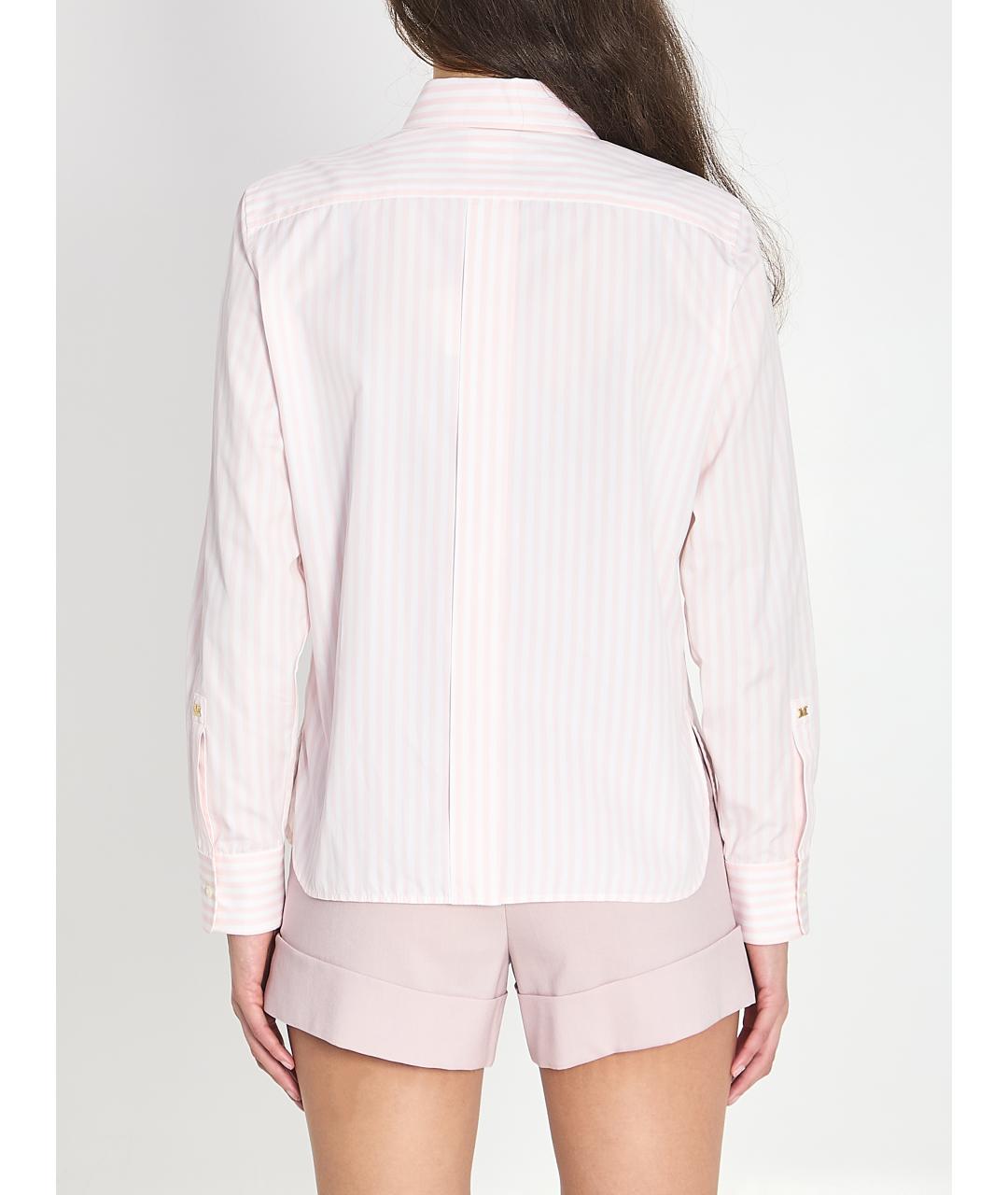 MAX MARA Розовая хлопковая рубашка, фото 4