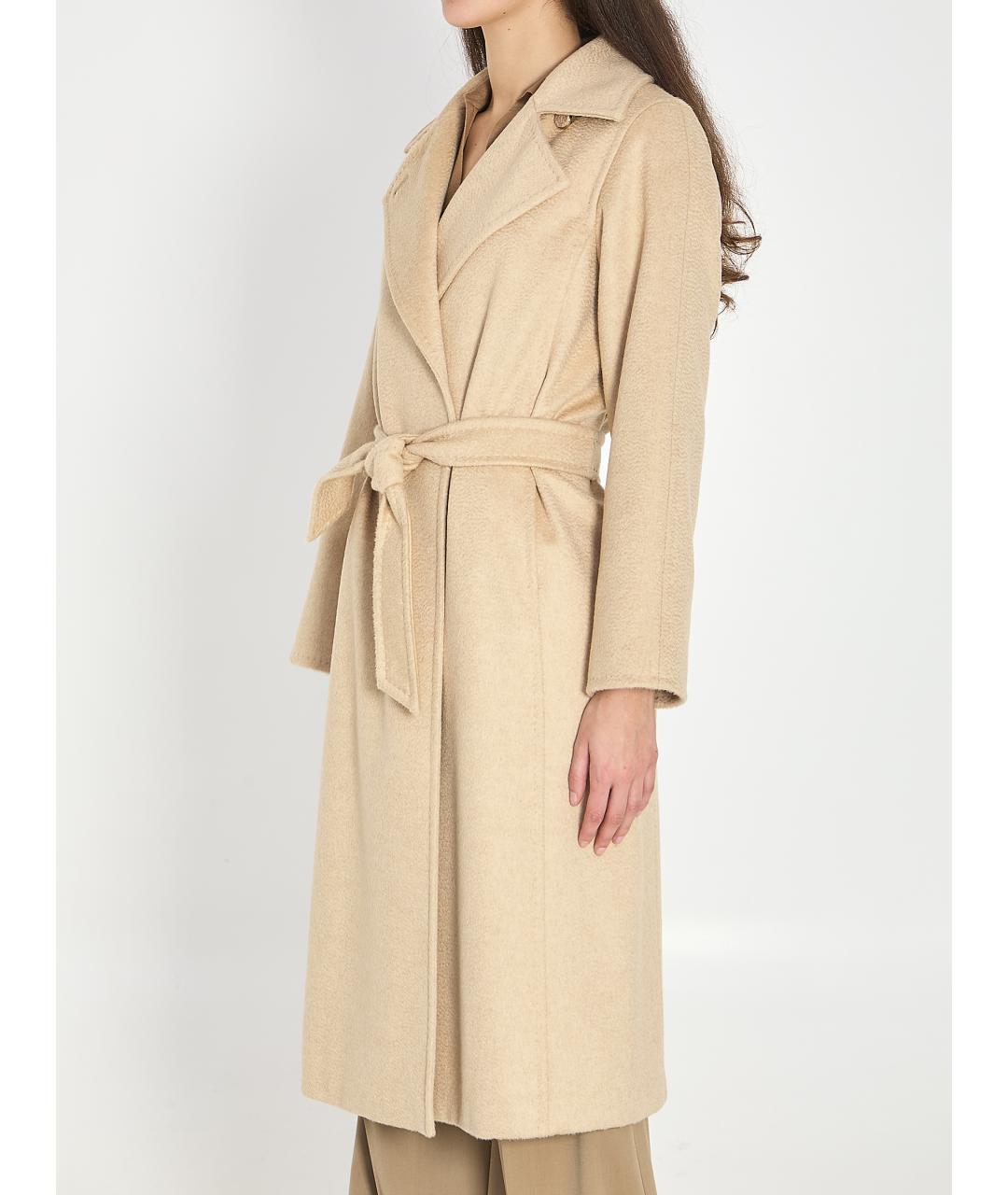 MAX MARA Бежевое шерстяное пальто, фото 2