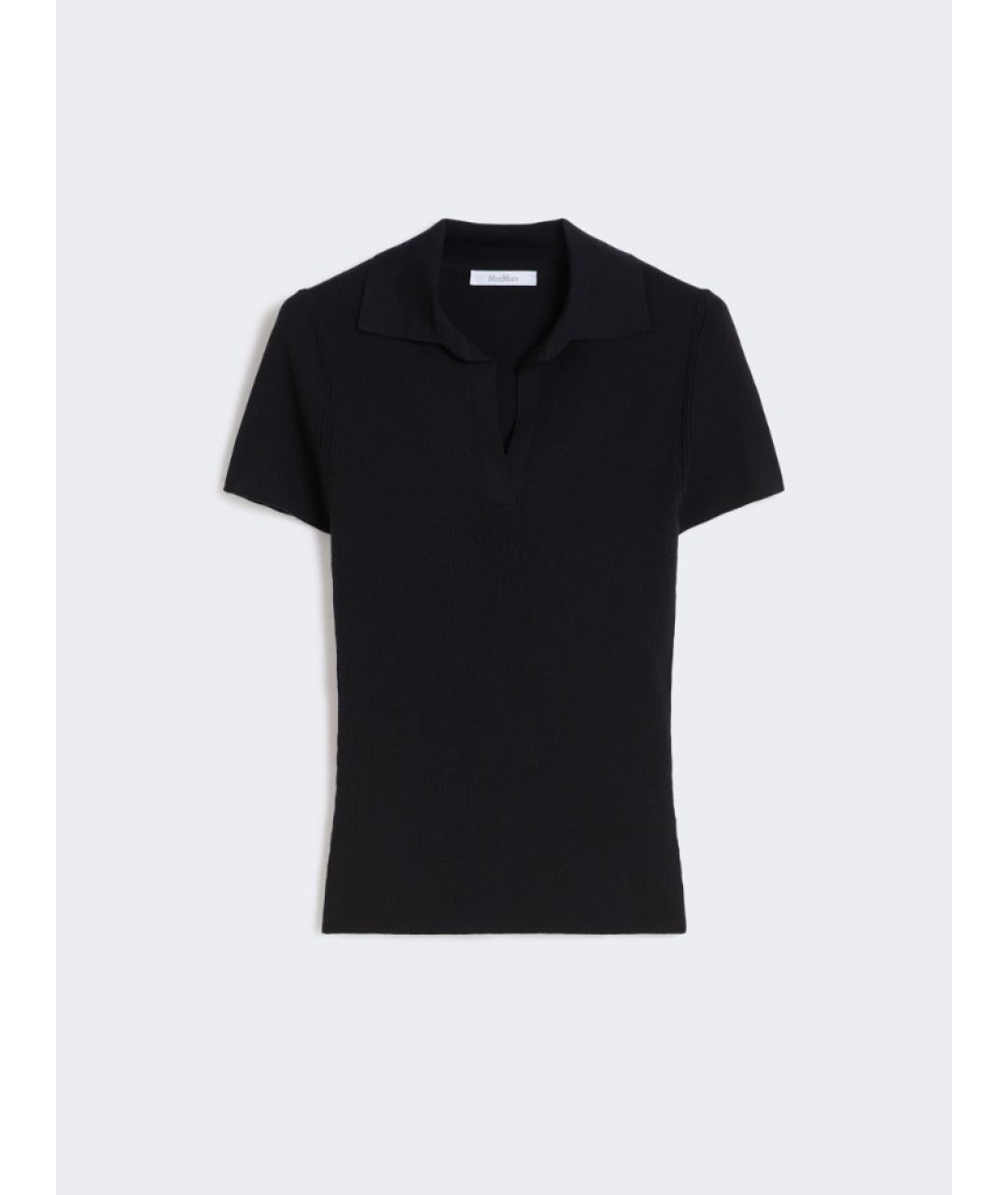 MAX MARA Черная шерстяная футболка, фото 6