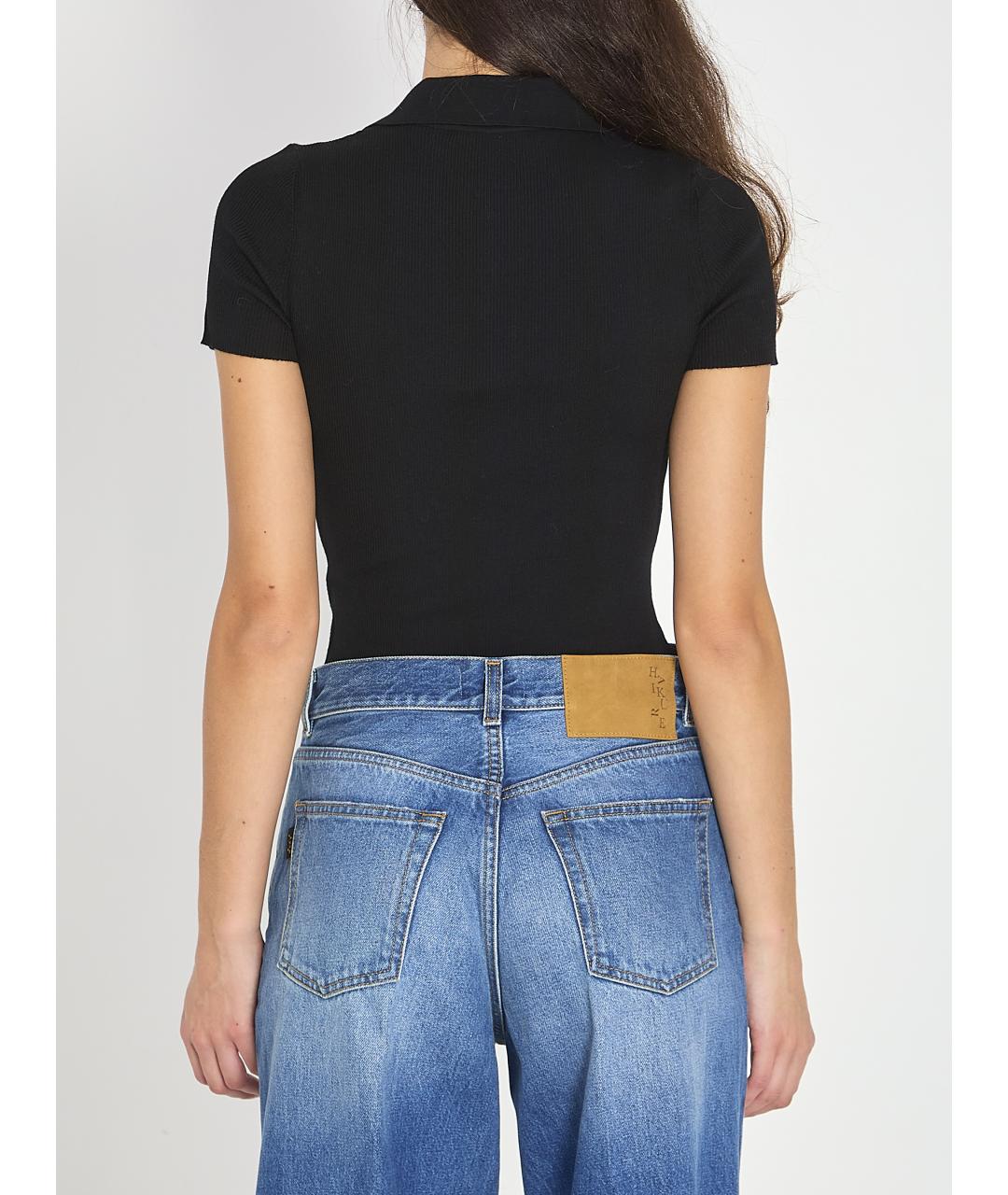 MAX MARA Черная шерстяная футболка, фото 4