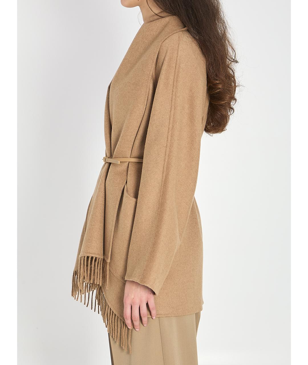 MAX MARA Бежевое шерстяное пальто, фото 4