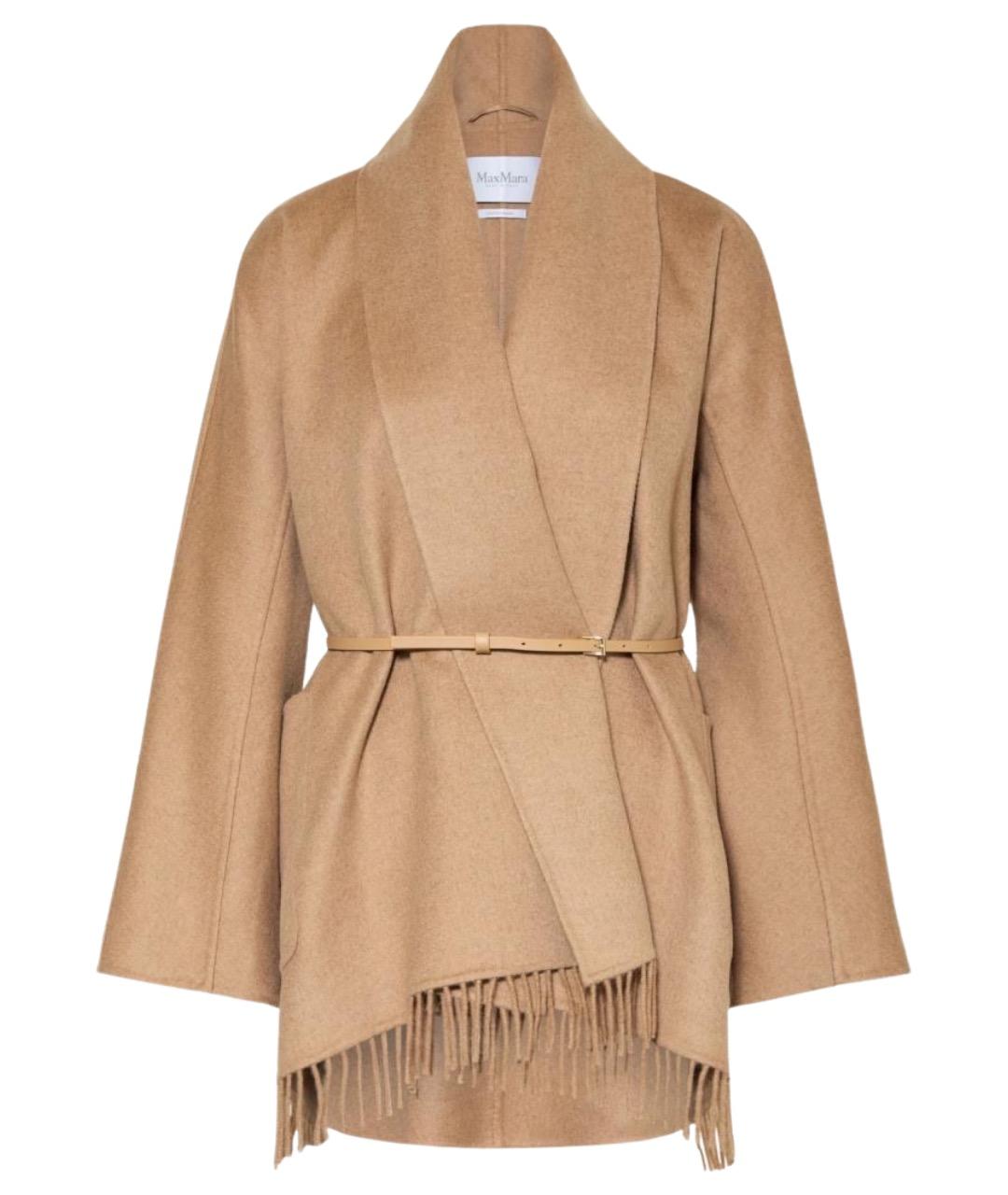 MAX MARA Бежевое шерстяное пальто, фото 1