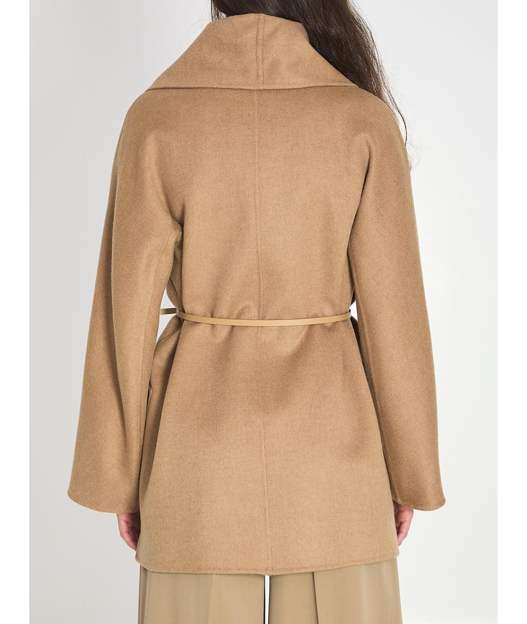 MAX MARA Бежевое шерстяное пальто, фото 5